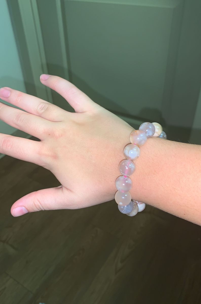 Flower agate bracelet